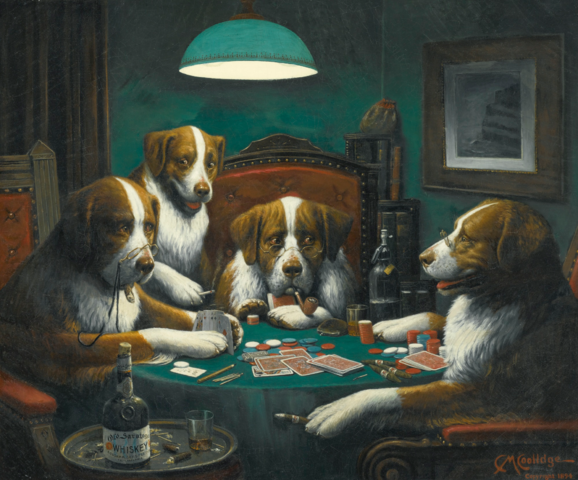 Canines and Cards: The Story Behind the ‘Dogs Playing Poker’ Paintings