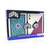 Copag 1546 Neoteric 100% Plastic Playing Cards - Poker Size Regular Index Red/Green Double Deck Set