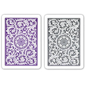 Copag 1546 100% Plastic Playing Cards - Poker Size Jumbo Index Purple/Grey Double Deck SetCopag 1546 100% Plastic Playing Cards - Poker Size Jumbo Index Purple/Grey Double Deck Set