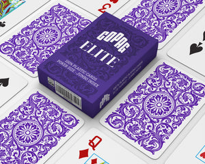 Copag Elite 100% Plastic Playing Cards - Standard Size (Poker) Jumbo Index Purple Single Deck