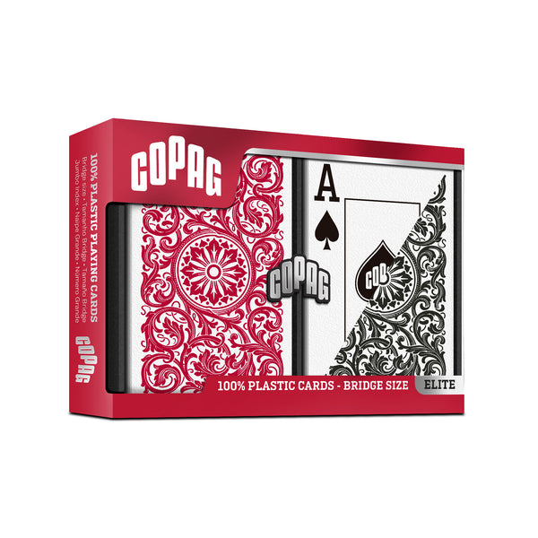 COPAG 1546 Red & Blue Jumbo Bridge Plastic Playing Cards | Case Of 12 Double Decks