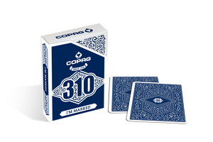 Copag 310 SLIMLINE I'm Marked Blue Poker Size Regular Index True Linen B9 Finish Single Deck
