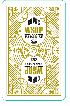 Copag 2024 WSOP PARADISE 100% Plastic Playing Cards- Bridge Size (Narrow) Regular Index Single Deck Yellow