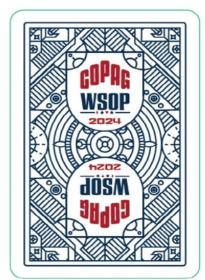 Copag WSOP 2024 RETRO  Design 100% Plastic Playing Cards-  Narrow Size (Bridge) Jumbo  IndexI Blue Single  Deck