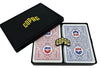 Copag WSOP 2025 Retro Design 100% Plastic Playing Cards - Narrow Size (Bridge) Jumbo Index Red/Blue Double Deck