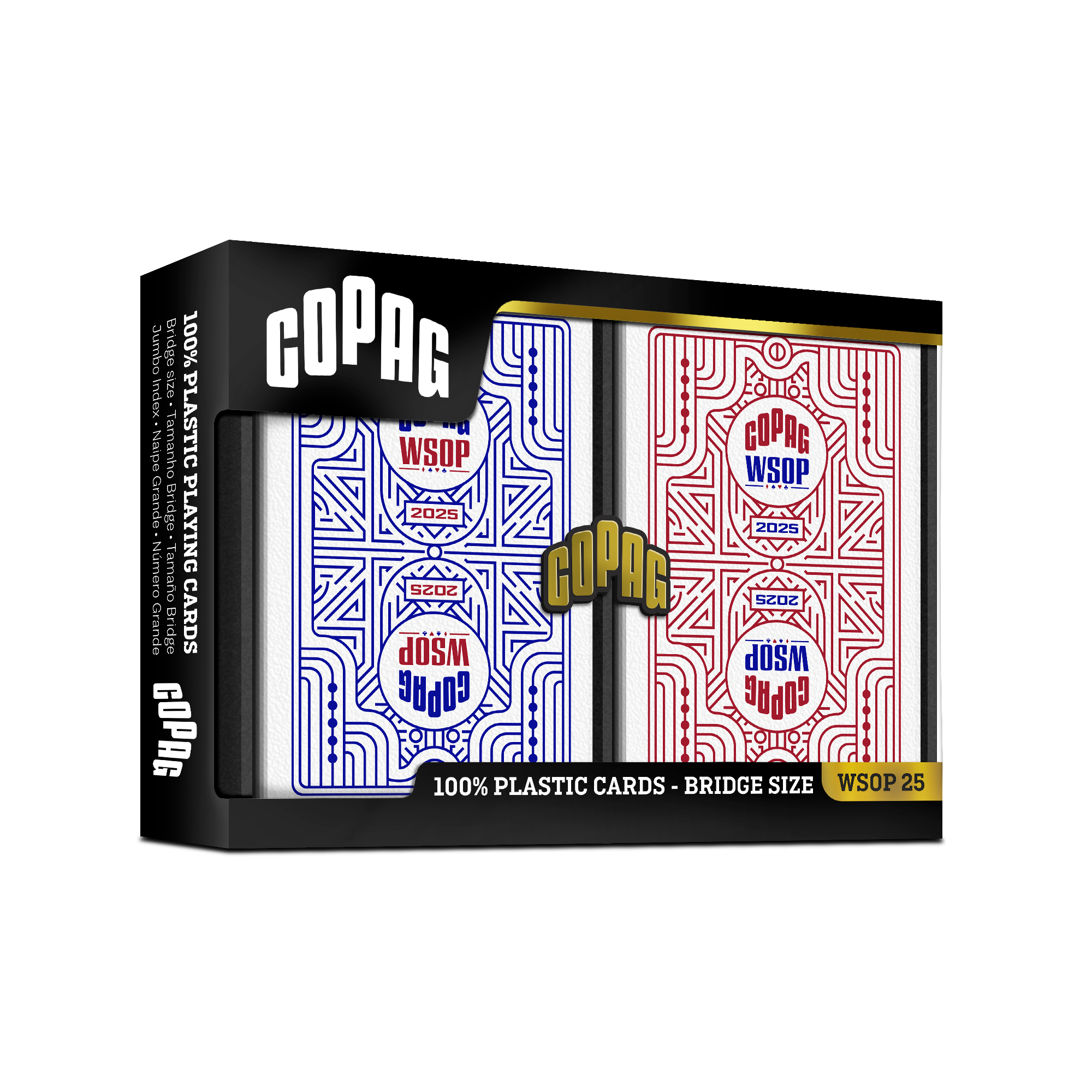 Copag WSOP 2025 Retro Design 100% Plastic Playing Cards - Narrow Copag WSOP 2025 Retro Design 100% Plastic Playing Cards - Narrow