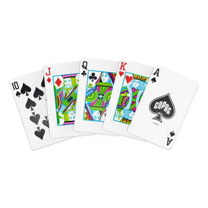 Copag WSOP 2023 Retro Design 100% Plastic Playing Cards - Narrow Size (Bridge) Regular Index Blue/Red Double Deck Set