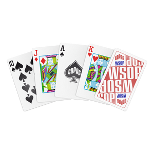 Copag WSOP 2025 Main Event 100% Plastic Playing Cards- Bridge Size (Narrow) Regular Index Single Deck Red