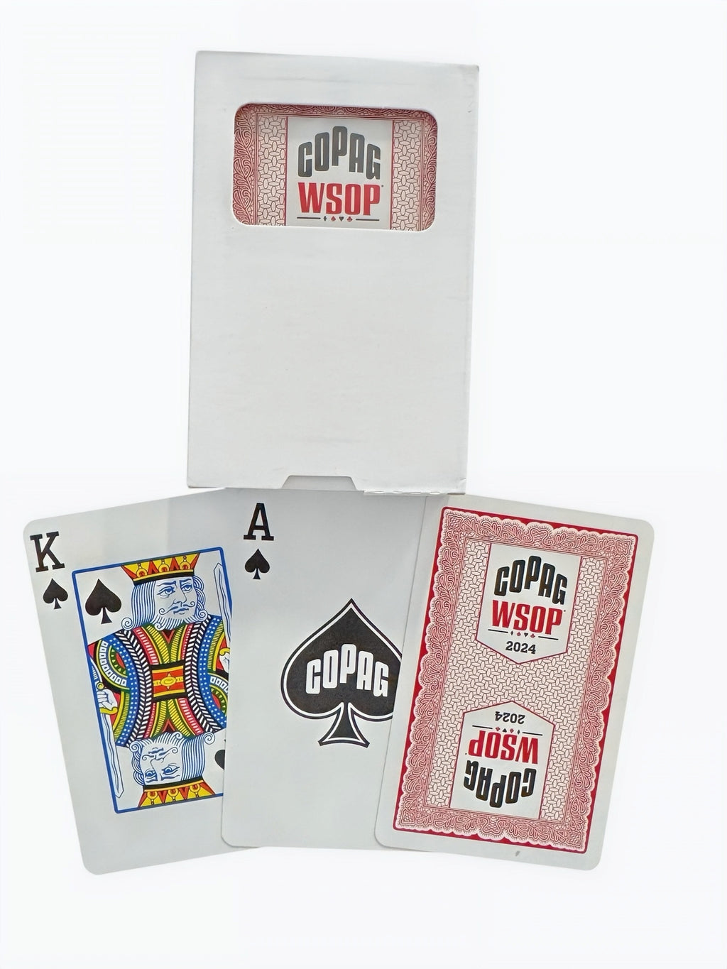 Copag WSOP 2024 TRADITIONAL Design 100% Plastic Playing Cards- Narrow Size (Bridge) Regular Index Red Single Deck