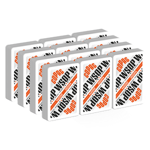 Copag WSOP 2024 MODERN Design 100% Plastic Playing Cards - Bridge Size (Narrow) Regular Index Value 12 Pack - Orange