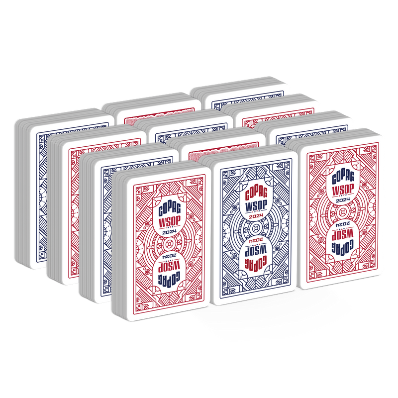 Copag WSOP 2024 Retro Design 100% Plastic Playing Cards - Bridge Size (Narrow) Jumbo Index Value 12 Pack