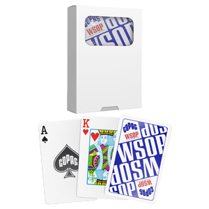 Copag WSOP 2025 Main Event 100% Plastic Playing Cards- Bridge Size (Narrow) Regular Index Single Deck Blue