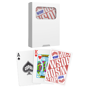 Copag WSOP 2025 Main Event 100% Plastic Playing Cards- Bridge Size (Narrow) Regular Index Single Deck Red