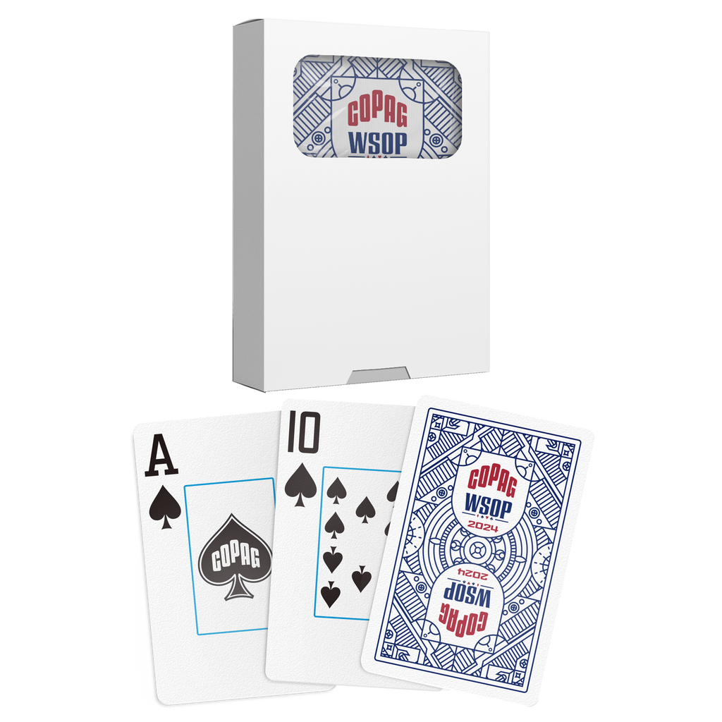 Copag WSOP 2024 RETRO  Design 100% Plastic Playing Cards-  Narrow Size (Bridge) Jumbo  IndexI Blue Single  Deck