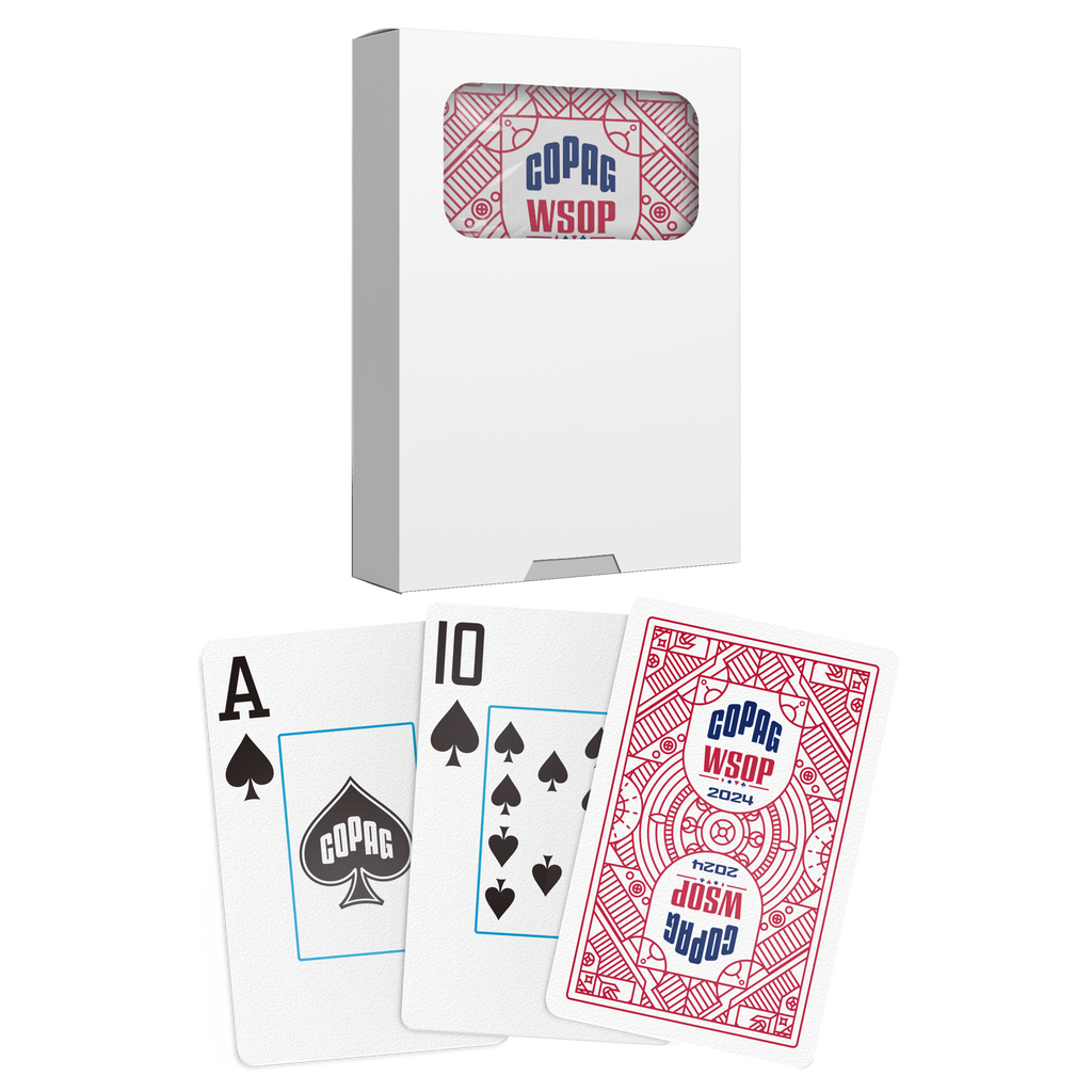 Copag WSOP 2024 RETRO Design 100% Plastic Playing Cards- Narrow Size (Bridge) Jumbo Index Red Single Deck