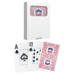 Copag WSOP 2024 RETRO Design 100% Plastic Playing Cards- Narrow Size (Bridge) Jumbo Index Red Single Deck