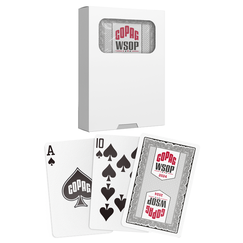 Copag WSOP 2024 TRADITIONAL Design 100% Plastic Playing Cards- Narrow Size (Bridge) Regular Index Black Single Deck