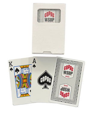 Copag WSOP 2024 TRADITIONAL Design 100% Plastic Playing Cards- Narrow Size (Bridge) Regular Index Black Single Deck