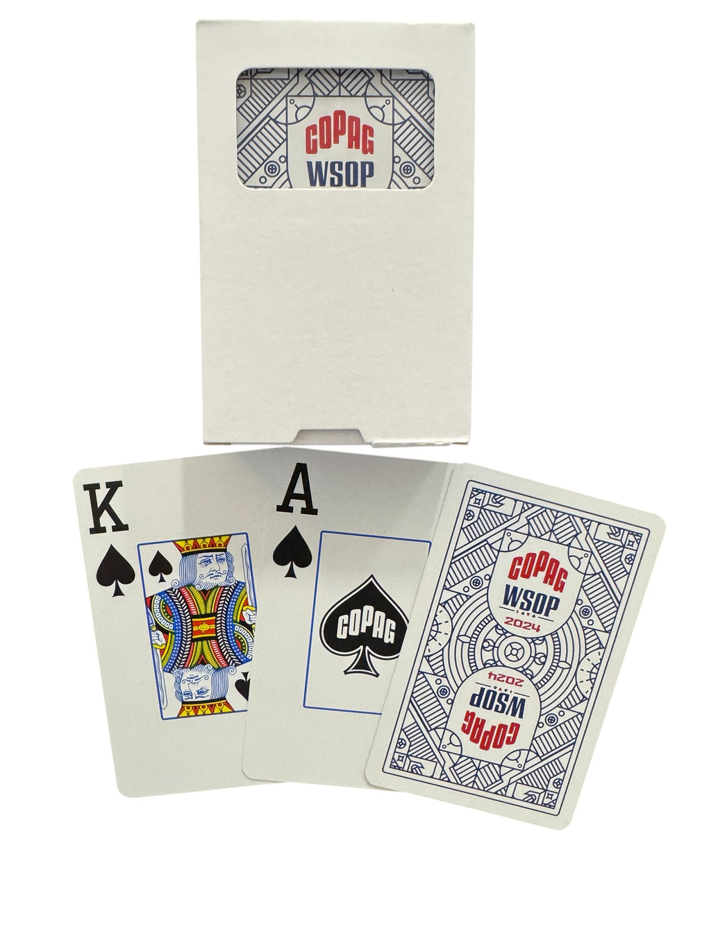 Copag WSOP 2024 RETRO  Design 100% Plastic Playing Cards-  Narrow Size (Bridge) Jumbo  IndexI Blue Single  Deck
