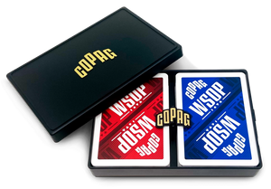 Copag WSOP 100% Plastic Playing Cards - Standard Size (Poker) Jumbo Index Blue/Red Double Deck Set