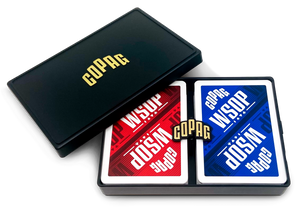 Copag WSOP 100% Plastic Playing Cards - Poker Size Jumbo Index Blue/Red Double Deck Set