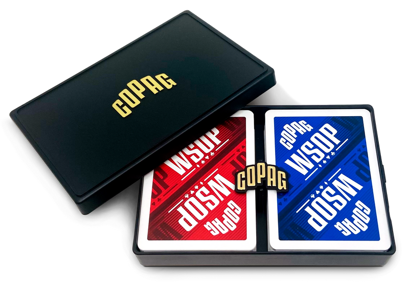 Copag WSOP 100% Plastic Playing Cards - Standard Size (Poker) Jumbo Index Blue/Red Double Deck Set