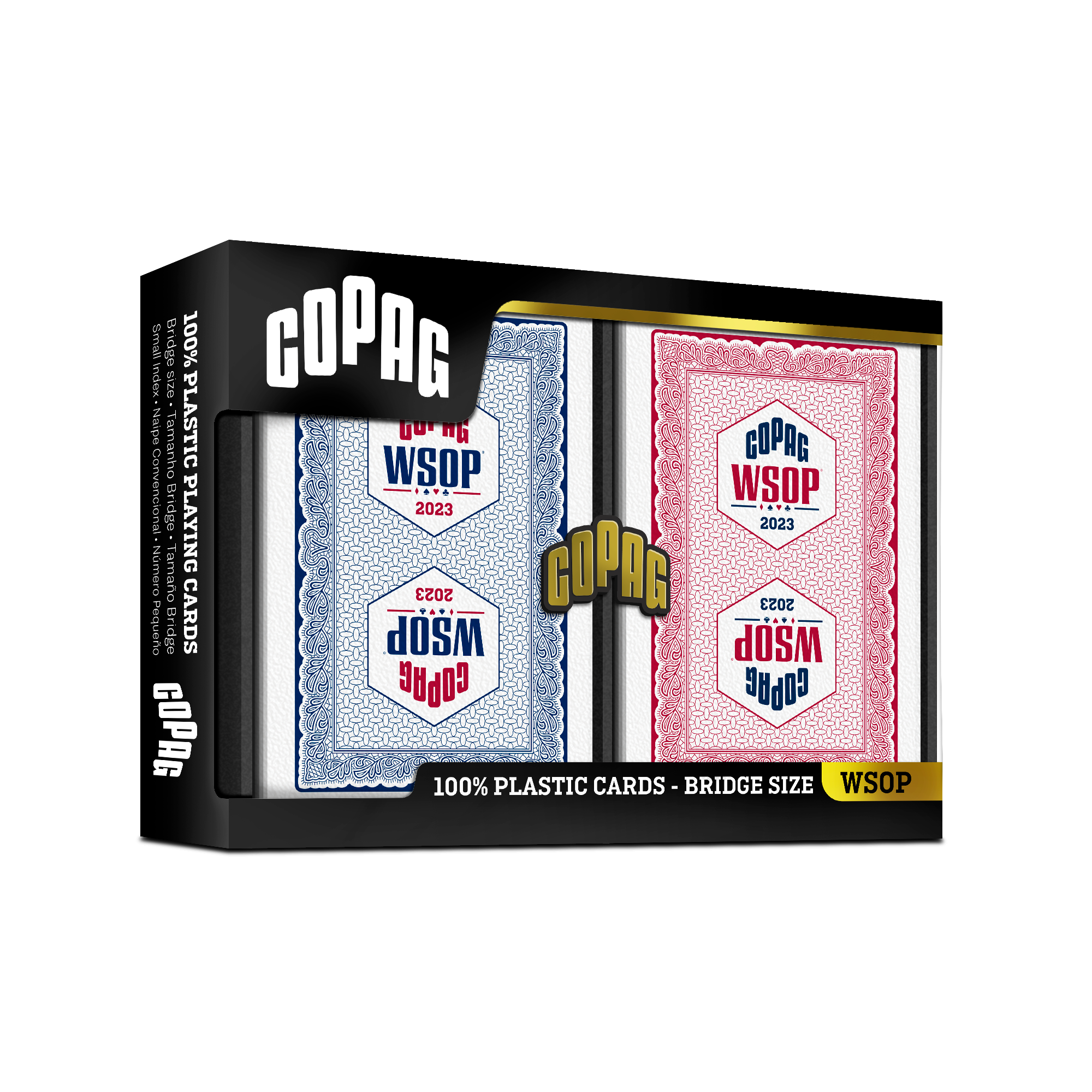 Copag WSOP 2023 100% Plastic Playing Cards - Bridge Size (Narrow Copag WSOP 2023 100% Plastic Playing Cards - Bridge Size (Narrow
