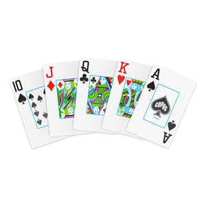 Copag WSOP 2024 RETRO  Design 100% Plastic Playing Cards-  Narrow Size (Bridge) Jumbo  IndexI Blue Single  Deck