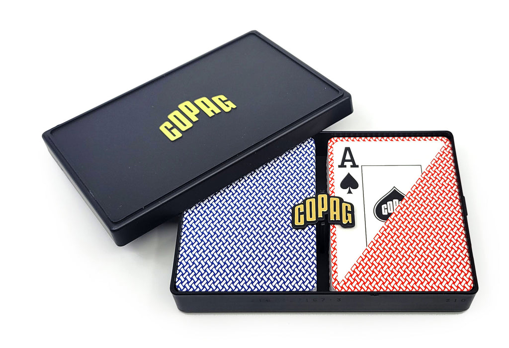 Copag Export 100% Plastic Playing Cards - Poker Size Jumbo Index Blue/Red Double Deck