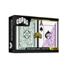 Copag Legacy Series 100% Plastic Playing Cards - Poker Size Jumbo Index Green/Purple Double Deck Set