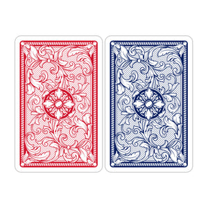 Copag Legacy Series 100% Plastic Playing Cards - Bridge Size Regular Index Red/Blue Double Deck Set