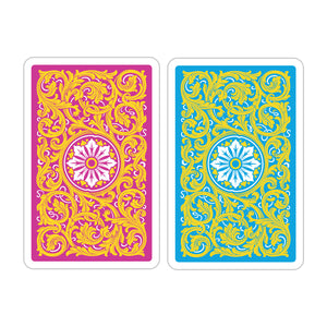 Copag 1546 Neoteric 100% Plastic Playing Cards - Bridge Size Regular Index Pink/Yellow Double Deck Set