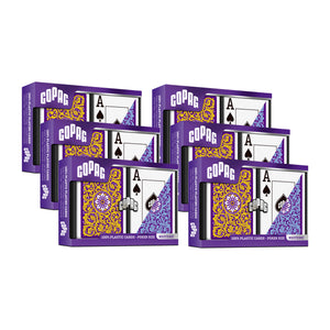 Copag Neoteric 100% Plastic Playing Cards - Standard Size (Poker) Jumbo Index Blue/Yellow Double Deck Set