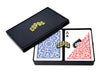 Copag 1546 100% Plastic Playing Cards - Poker Size Regular Index Blue/Red Double Deck Set