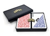 Copag 1546 100% Plastic Playing Cards - Bridge Size Regular Index Blue/Red Double Deck Set