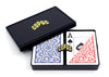 Copag 1546 100% Plastic Playing Cards - Poker Size Jumbo Index Blue/Red Double Deck Set