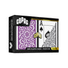 Copag 1546 100% Plastic Playing Cards - Poker Size Jumbo Index Purple/Grey Double Deck Set