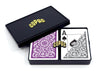Copag 1546 100% Plastic Playing Cards - Poker Size Jumbo Index Purple/Grey Double Deck Set