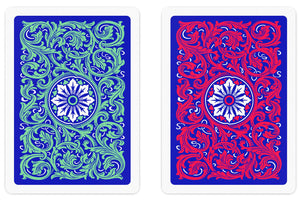 Copag 1546 Neoteric 100% Plastic Playing Cards - Poker Size Jumbo Index Green/Red Double Deck Set