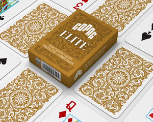 Copag Elite 100% Plastic Playing Cards - Standard Size (Poker) Jumbo Index Gold Single Deck