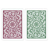 Copag 1546 100% Plastic Playing Cards - Poker Size Regular Index Burgundy/Green Double Deck Set