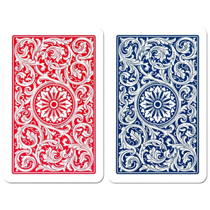 Copag 1546 100% Plastic Playing Cards - Bridge Size Jumbo Index Red/Blue Double Deck Set