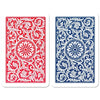 Copag 1546 100% Plastic Playing Cards - Bridge Size Regular Index Blue/Red Double Deck Set