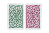 Copag 1546 100% Plastic Playing Cards - Bridge Size Jumbo Index Burgundy/Green Double Deck Set