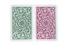 Copag 1546 100% Plastic Playing Cards - Bridge Size Regular Index Burgundy/Green Double Deck Set