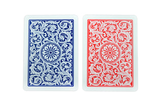 Copag 1546 100% Plastic Playing Cards - Poker Size Regular Index Blue/Red Double Deck Set