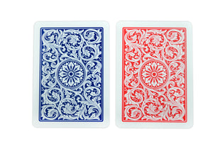 Copag 1546 100% Plastic Playing Cards - Poker Size Jumbo Index Blue/Red Double Deck Set