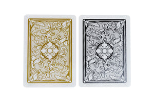 Copag Legacy Series 100% Plastic Playing Cards - Poker Size Jumbo Index Black/Gold Double Deck Set
