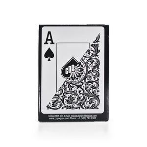 Copag Elite 100% Plastic Playing Cards - Poker Size Jumbo Index Black Single Deck