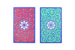 Copag 1546 Neoteric 100% Plastic Playing Cards - Bridge Size Regular Index Green/Red Double Deck Set